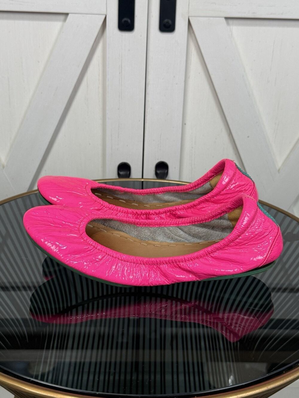 tieks gavrieli women’s size 6 shoes pop pink patent leather limted edition flats